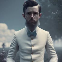 Full body, 3d render, asa butterfield, 1800's men style, 1800's men hair style, 1800's men clothes style, hyper realistic, octane render, unreal engine 5, 8k, palace background, uhd