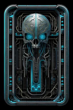 Human neural computer. Human neural interface. Coffin sarcofagus tech cyberpunk