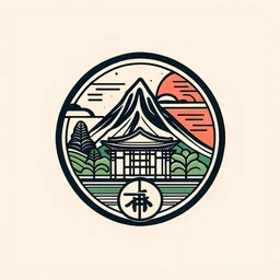 Hotel Restaurant Logo, 90s Aesthetic and feel, Australian, Set in Japan.