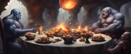 a myrriad and a star golem feast