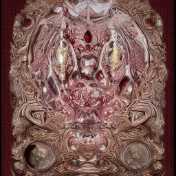 fantasy, digital art, scroll holder, metallic, dark metal, ruby encrustations, massive, engravings