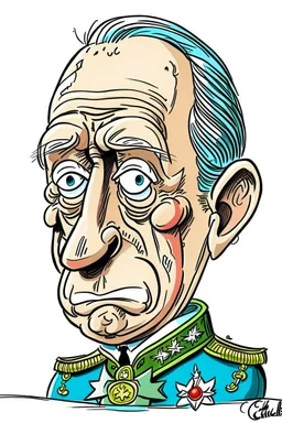 Charles III King of the United Kingdom ,cartoon 2d