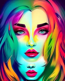 Woman art design colors