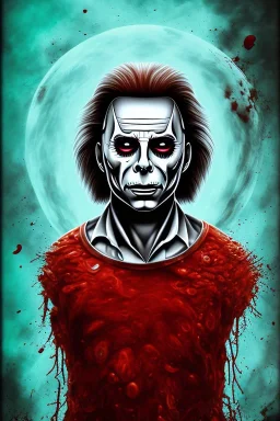 portrait Michael Myers in the blood sea