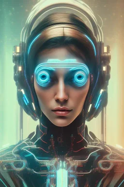 cyberpunk, head, women, portrai, tron