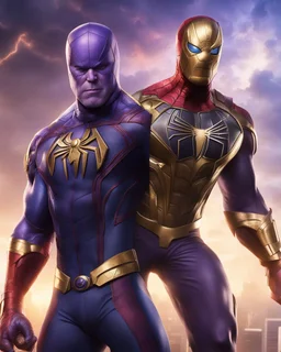 The combination of spider man and Thanos