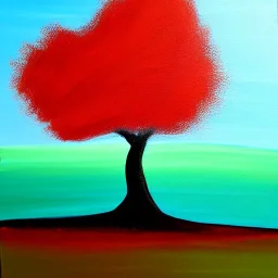 landscape tree painting abstract