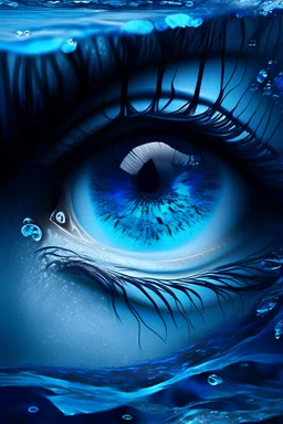 deep blue ocean eyes fantasy animate