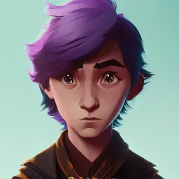 Portrait of a wizard kid with his pet by Nick Harris