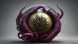 Spartan fighting tentacle orb