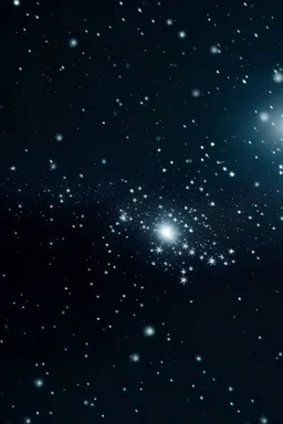 snow falling in space
