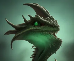 green dragon, dragon portrait, portrair, dragon head, dragon face, big eyes, fangs, dragon with horns, 8k resolution, high-quality, fine-detail, fantasy, incredibly detailed, ultra high resolution, 8k, complex 3d render, cinema 4d,warrior