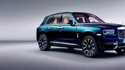 Black Luxury Rolls Royce Cullinan , Photorealistic, 4K, Ultra Detailed, Front Quarter View