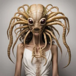 the facehugger from the alien movies as a flower girl