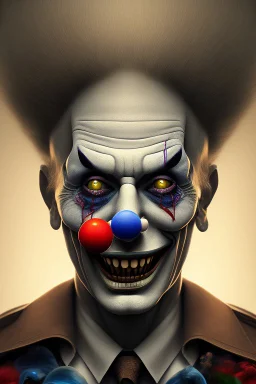 Clown horror iper realistic dark 3d 8k hi quality neo.