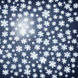 fractal snowflake falling onto a dark background