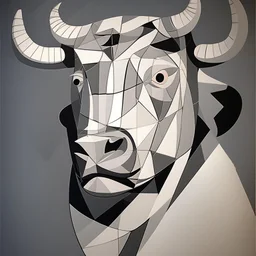 picasso style bull cubism