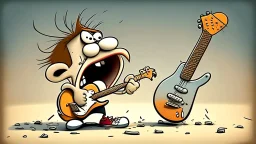 Cartoon playing guitar