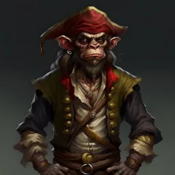 Pirate Human-Monkeyman DnD Digital Art