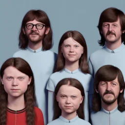  Greta Thunberg portrait as the musical band the Beatles