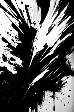 paint art background, brush strokes, black white