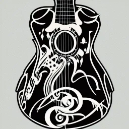 guitar art nouveau