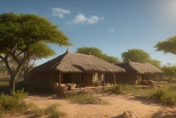 villaggio africano sole felicità