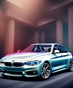 Realistic image. BMW 4 2023. 4k resolution, intricate details, ornate details, soft lighting, vibrant colors.