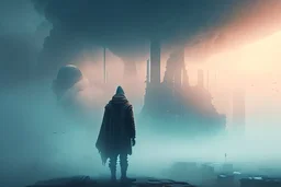 mist, clouds, city, sci-fi, person, exoplanet, epic