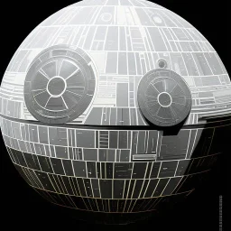 embossed Star Wars death star Logo