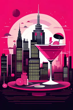 Can you create a poster of a cosmopolitan in new york