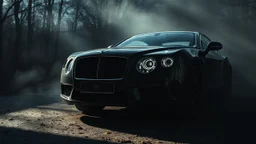 a scary bentley car front in the shadow