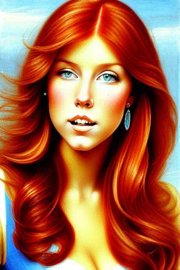 Lauren Phillips the redhead as painted by Leonardo DaVinci