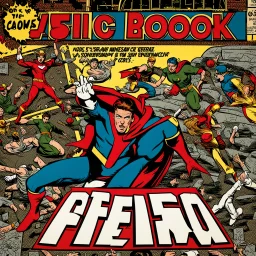 The front cover of a comic book.