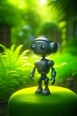 adorable cute chat priest robot in garden, with short punk hair and real human eyes, its such a perfect day, motion blur, smoke, 8k, downlight, soft light, depth of field, photorealism, trending on art station, lotsa detail