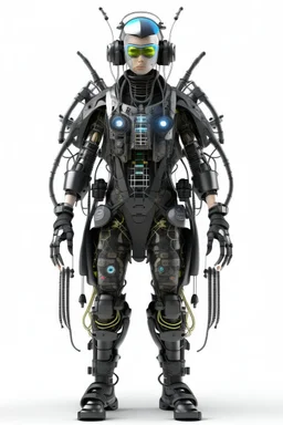 Front view full body vazio cyber punk