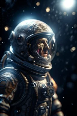 astronaut with epilepsy, rock star portrait, photo-realistic, shot on Hasselblad h6d-400c, zeiss prime lens, bokeh like f/0.8, tilt-shift lens 8k, high detail, smooth render, down-light, unreal engine 5, cinema 4d, HDR, dust effect,, smoke