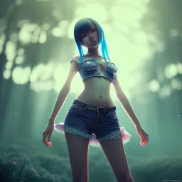 washboardpunk anime girl, landscape, hyper detailed octane render, 8k, anime style