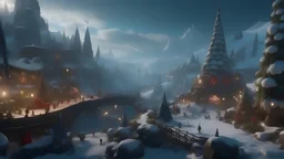 christmas wonderland fantasy christmas in 16k resolution realistic scene