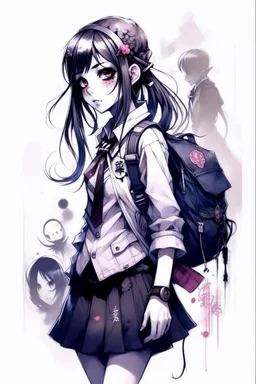 school girl punk ghost romantic