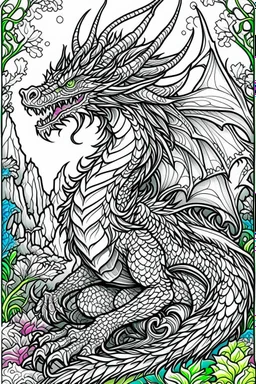 mythical drogon adult coloring book cover pages