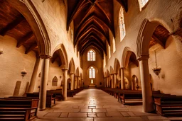 interior of medieval monastery