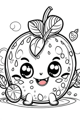 outline art for cute Strawberry coloring pages with sitch, white background, Sketch style, full body, only use outline, toddlers style, clean line art, white background, no shadows and clear and well outlined.