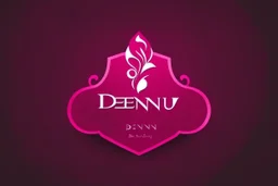 Create a logo called Deniz Boutique DARK PINK