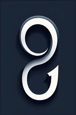 a simple abstract shapes combining the shape of an ear inside the capital letter G, vector