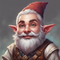 dnd, portrait of gay gnome bard