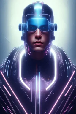 cyberpunk, head, men, portrai, tron