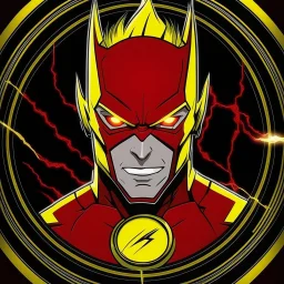 reverse flash animated inside a medalion