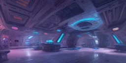 Spaceship indoor, ultra realistic, intricate details, ultra highly detailed, shiny, smooth, studio quality, octane render, Surrealism, Triadic colour scheme,glow-stick, ambient lighting,nightclub lighting, polaroid, 100mm, --ar 1:1 --v4