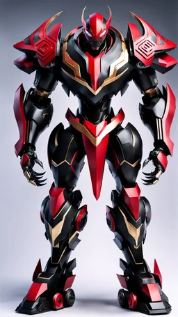 big venom robot with red and black color schemes, in the style of fairy academia, hard-edge style, agfa vista, dynamic pose, oshare kei, hurufiyya, rtx, close picture, intricate details, highly detailed, high details, detailed portrait, masterpiece,ultra detailed, ultra quality